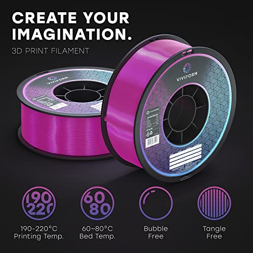 Viviform silk PLA Filament für 3D Drucker | 1kg Rolle | ∅1,75mm +/- 0,03mm | Violett